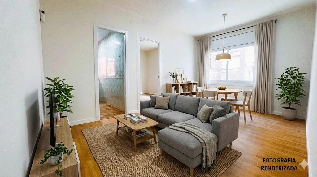 Sala de estar de Piso en venta en Sabadell con Parquet
