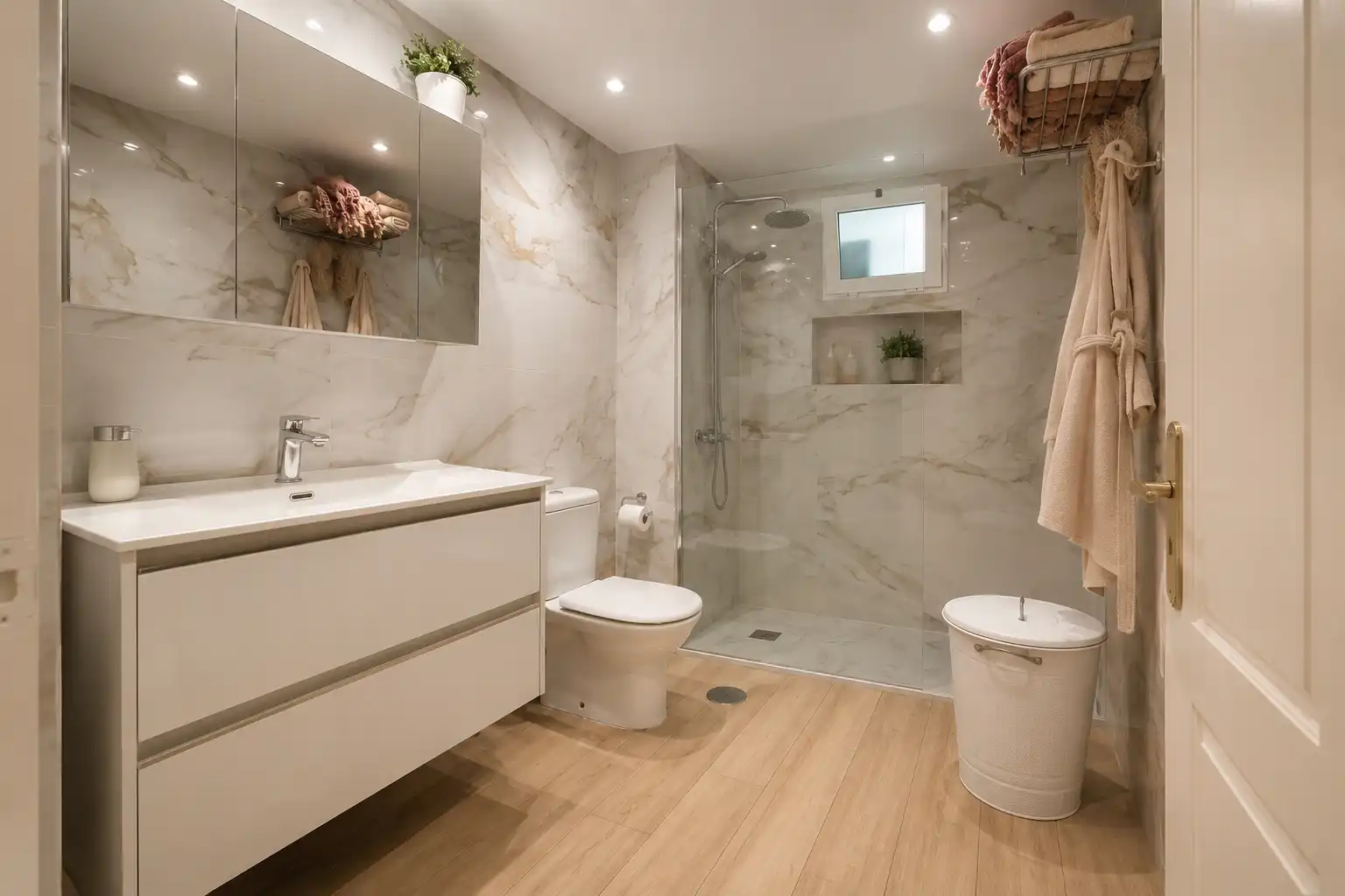 Bathroom of Flat for sale in Málaga  with Air Conditioner, Heating and Terrace