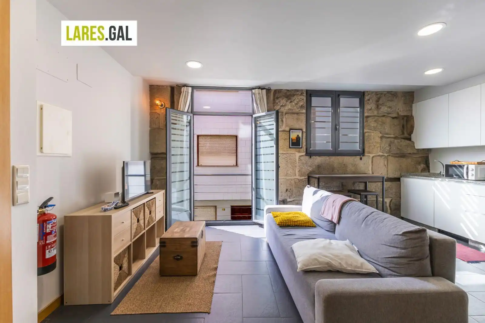 Sala de estar de Casa o chalet en venta en Cangas  con Calefacción, Amueblado y Horno