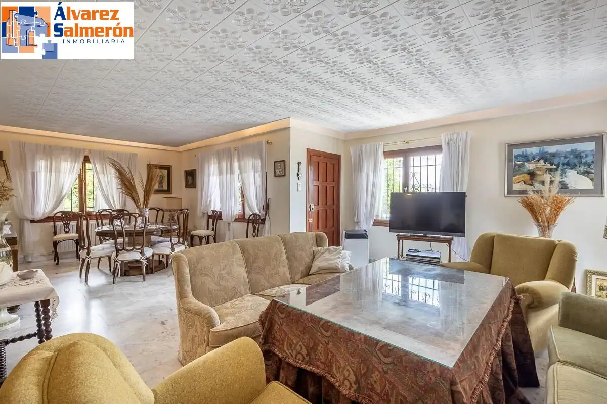 Sala de estar de Casa o chalet en venta en Huétor Vega con Aire acondicionado, Calefacción y Jardín privado