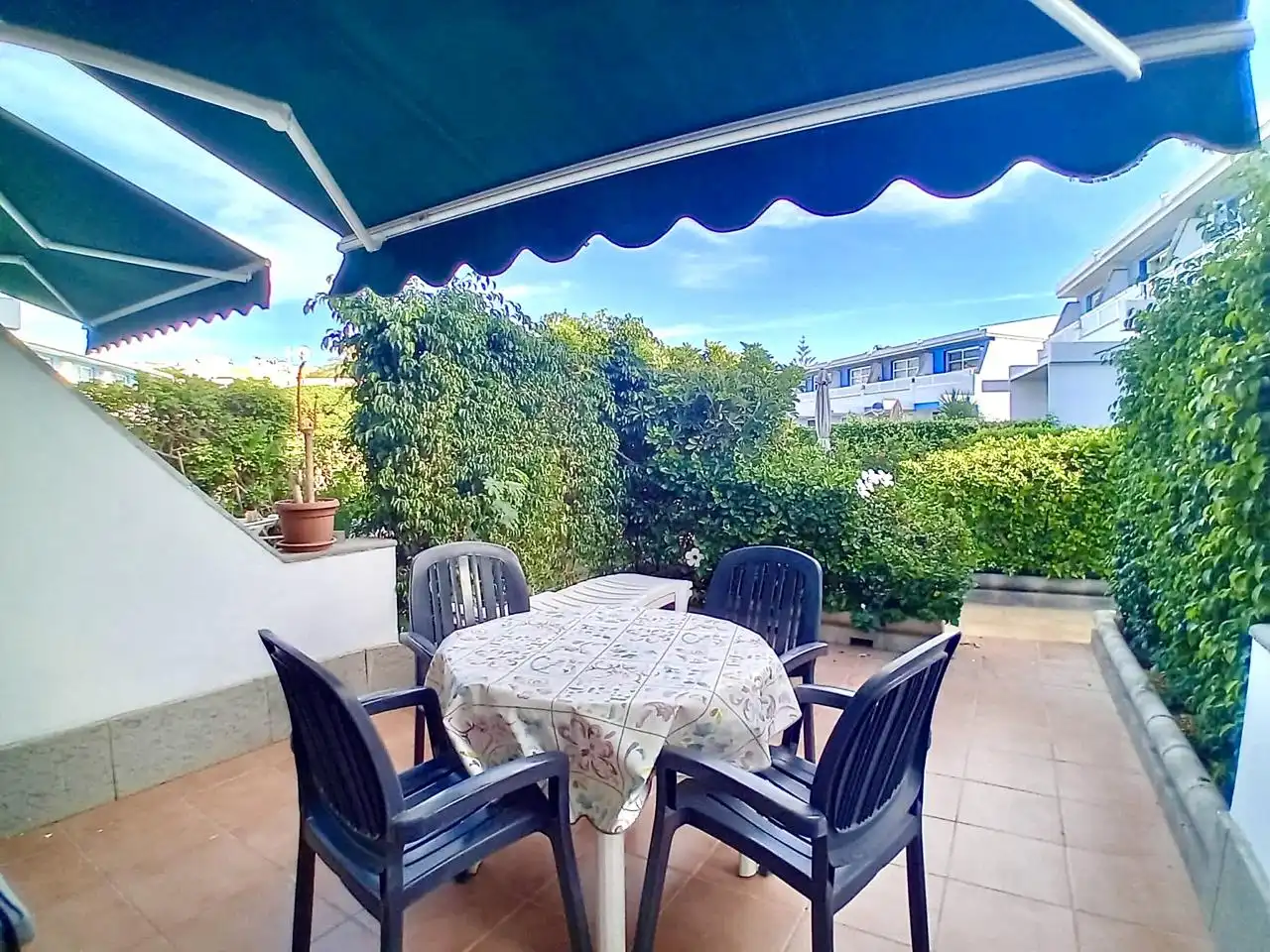 Terrasse von Maisonette zur Miete in San Bartolomé de Tirajana mit Klimaanlage, Privatgarten und Terrasse