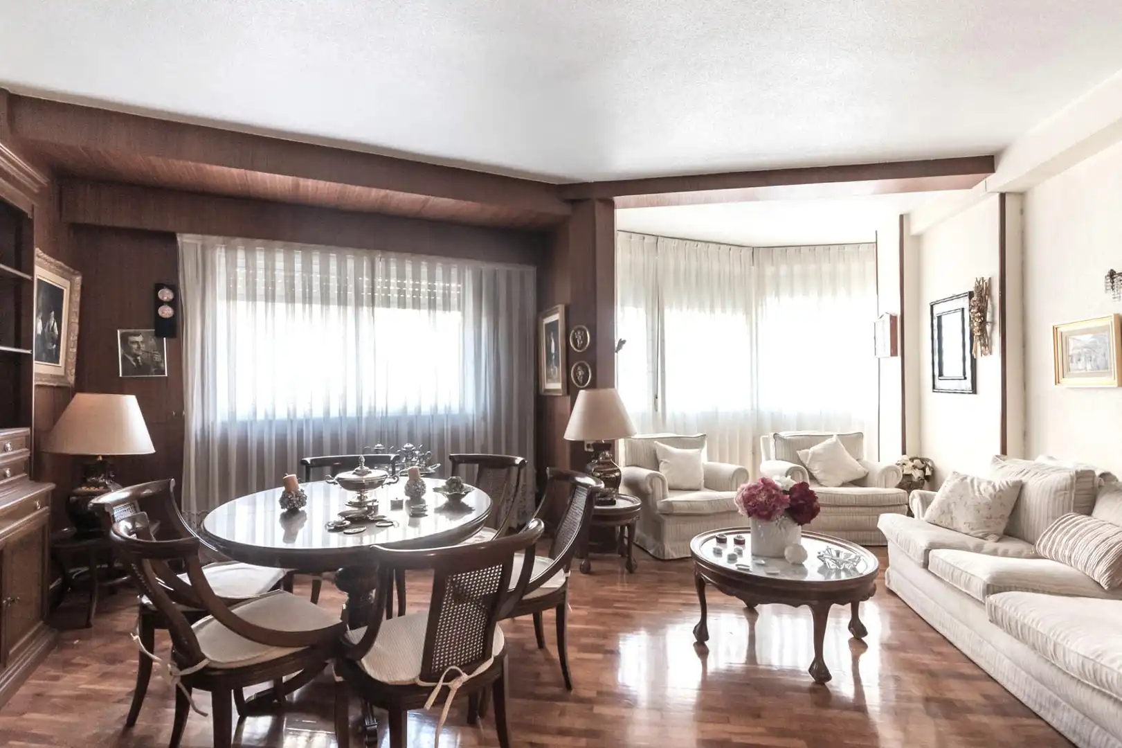 Sala de estar de Piso en venta en Murcia con Parquet, Amueblado y Horno