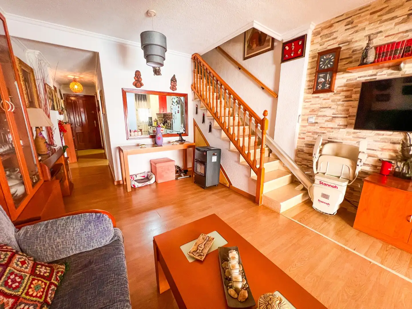 Wohnzimmer von Maisonette zum Verkauf in Guardamar del Segura mit Klimaanlage, Heizung und Terrasse