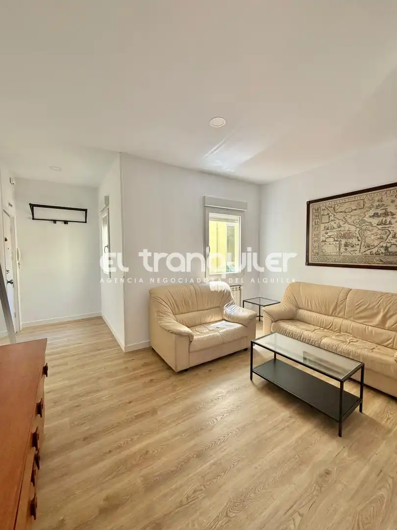 Sala de estar de Piso de alquiler en Madrid con Aire acondicionado, Amueblado y Lavadora
