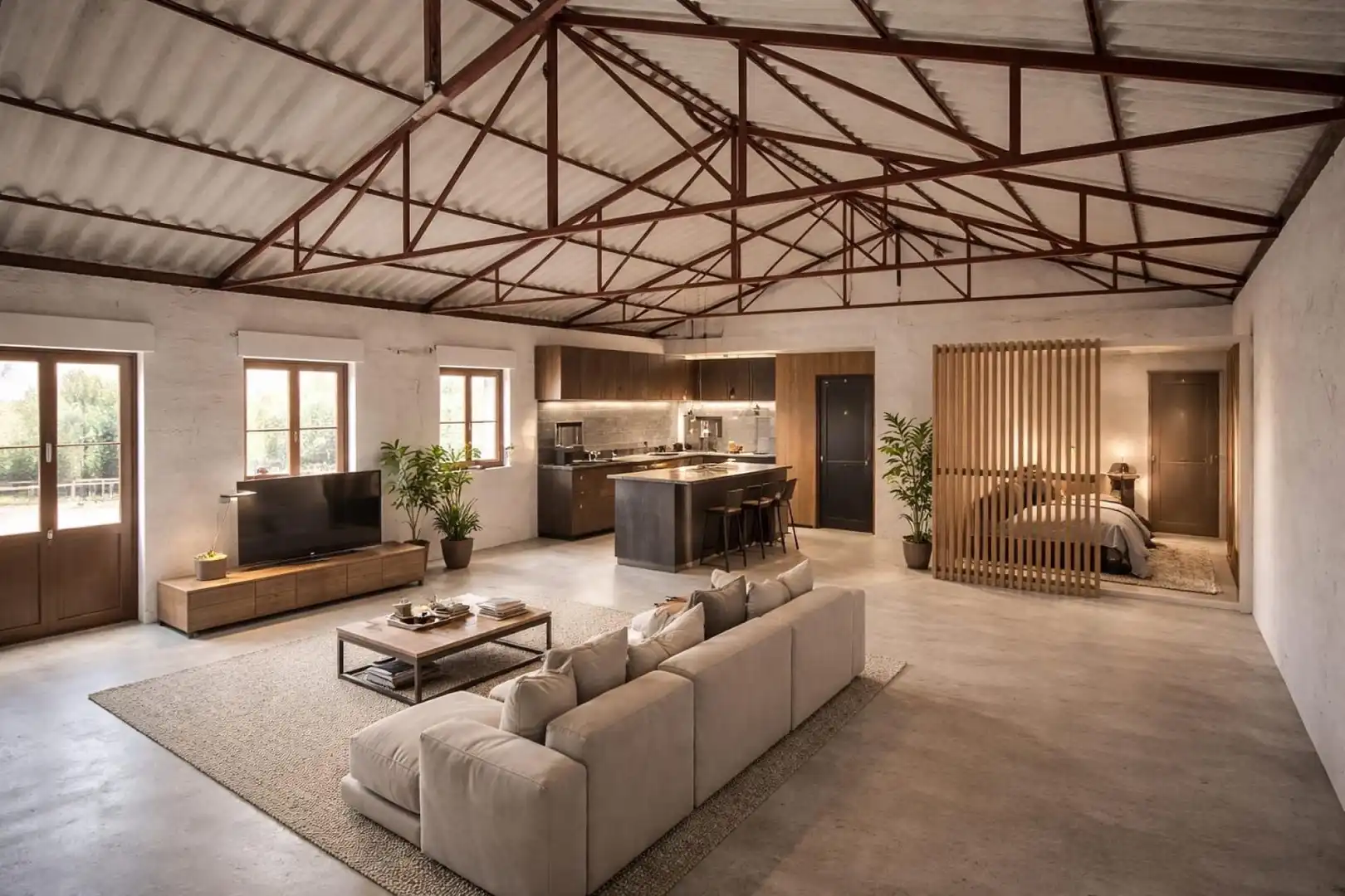 Sala de estar de Finca rústica en venta en Valverde de la Virgen con Piscina