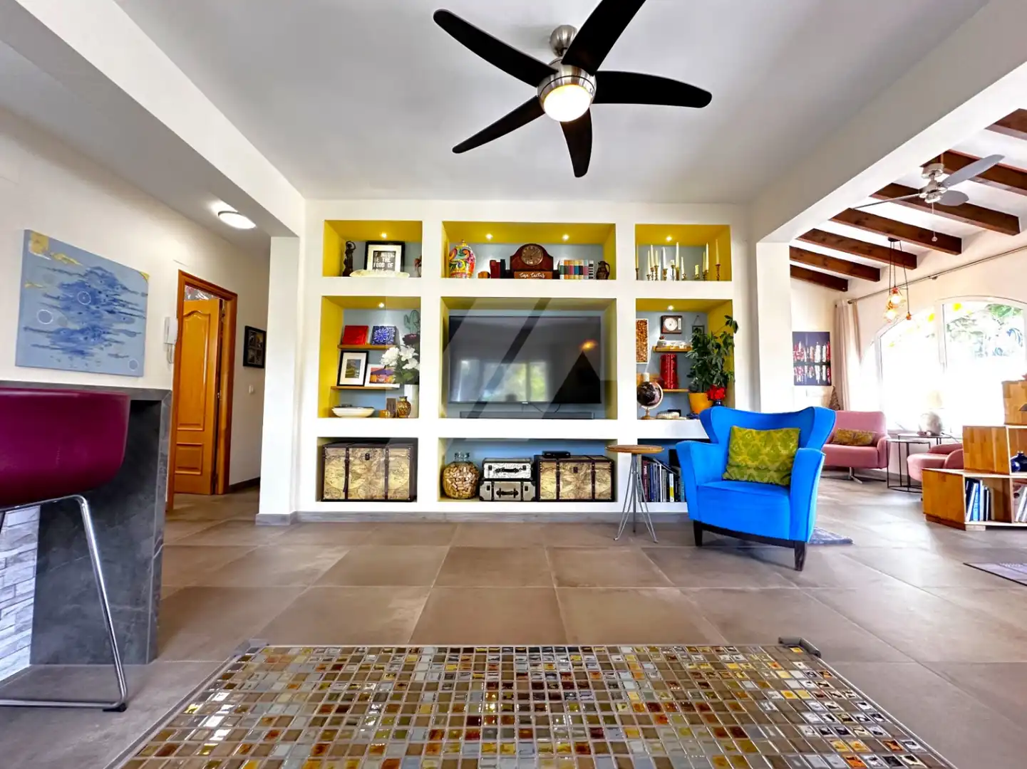 Sala d'estar de Casa o xalet en venda en Benissa amb Aire condicionat, Calefacció i Jardí privat