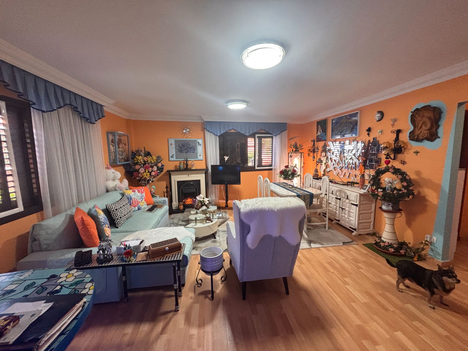 Sala d'estar de Casa adosada en venda en Tacoronte amb Aire condicionat, Jardí privat i Terrassa