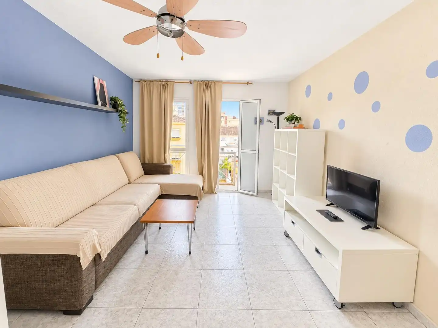 Sala de estar de Piso de alquiler en Málaga con Amueblado y Balcón