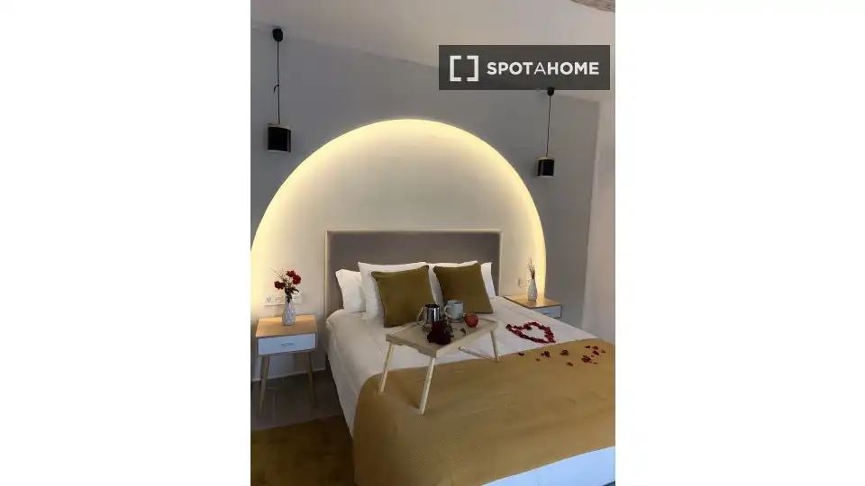 Habitación de Apartamento para compartir en Tinajo con Aire acondicionado, Terraza y Amueblado