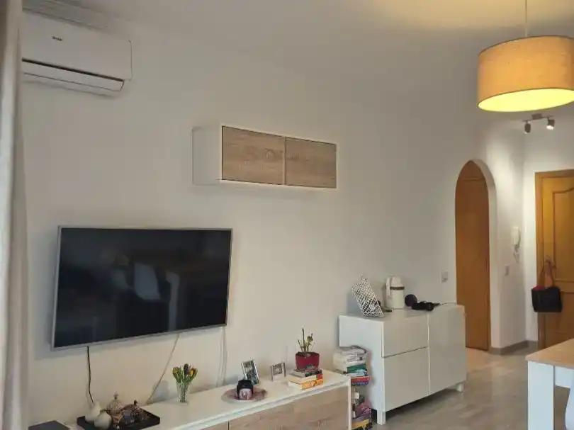 Sala de estar de Piso en venta en Manilva con Aire acondicionado, Terraza y Amueblado