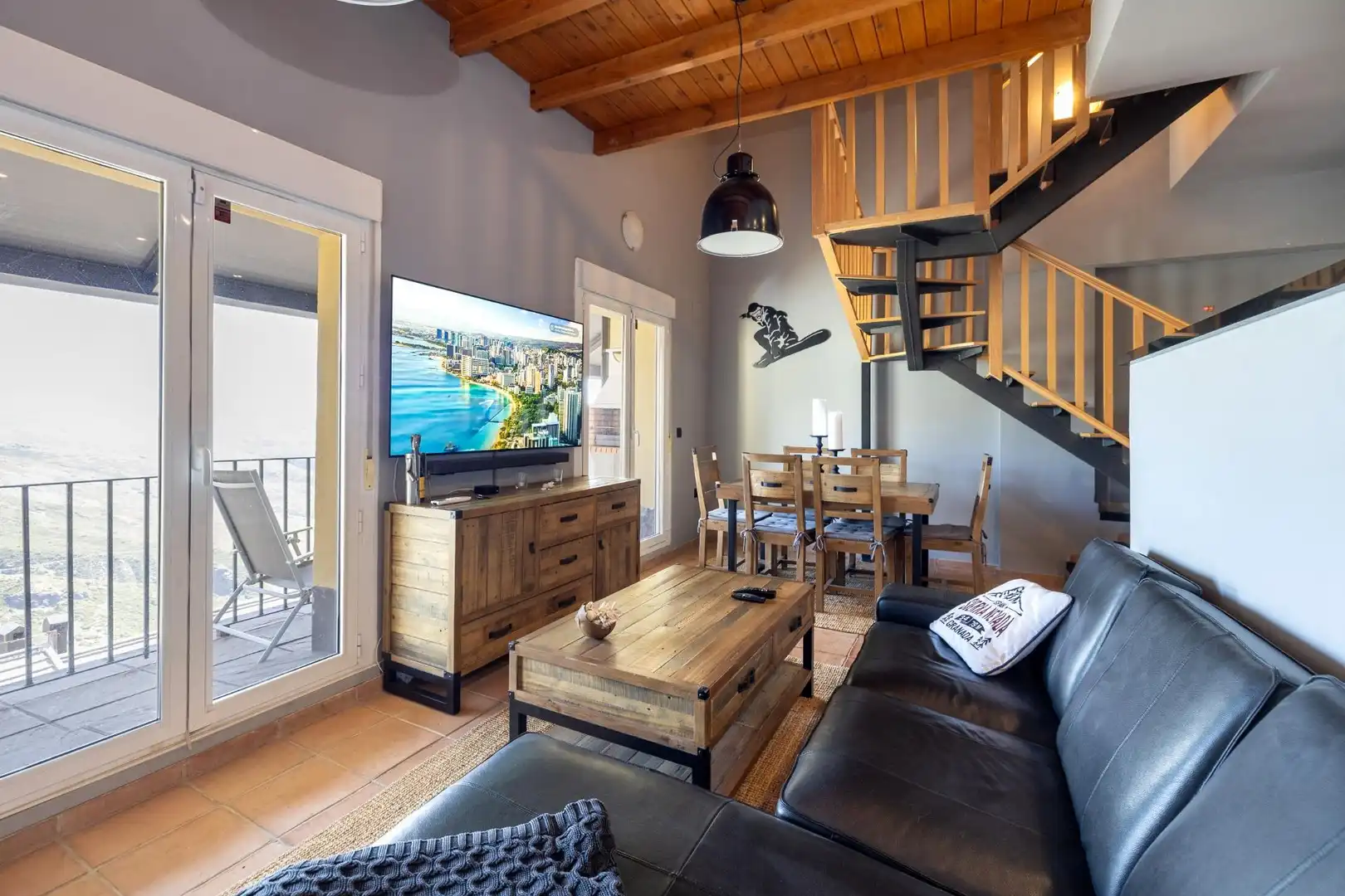 Sala de estar de Dúplex en venta en Sierra Nevada con Calefacción, Terraza y Trastero