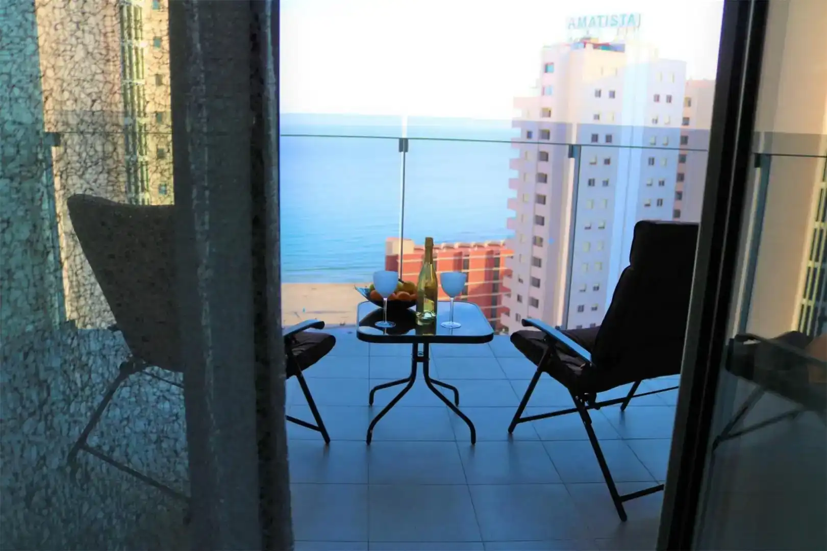 Terrasse von Wohnung zur Miete in Calpe / Calp mit Klimaanlage, Schwimmbad und Balkon