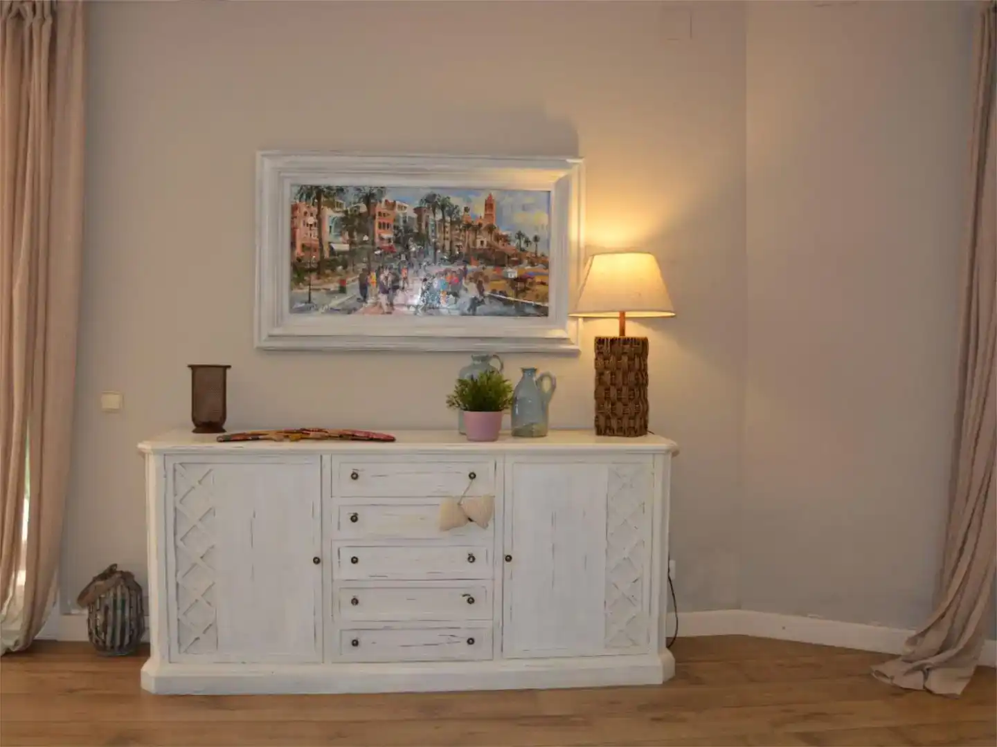 Esszimmer von Wohnung zur Miete in Sitges mit Klimaanlage, Schwimmbad und Balkon