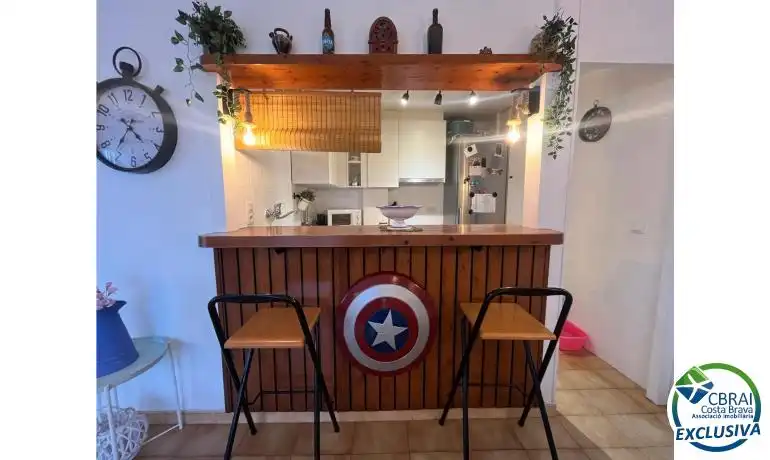 Kitchen of Apartments for sale in Empuriabrava  with Air Conditioner, Terrace and Furnished