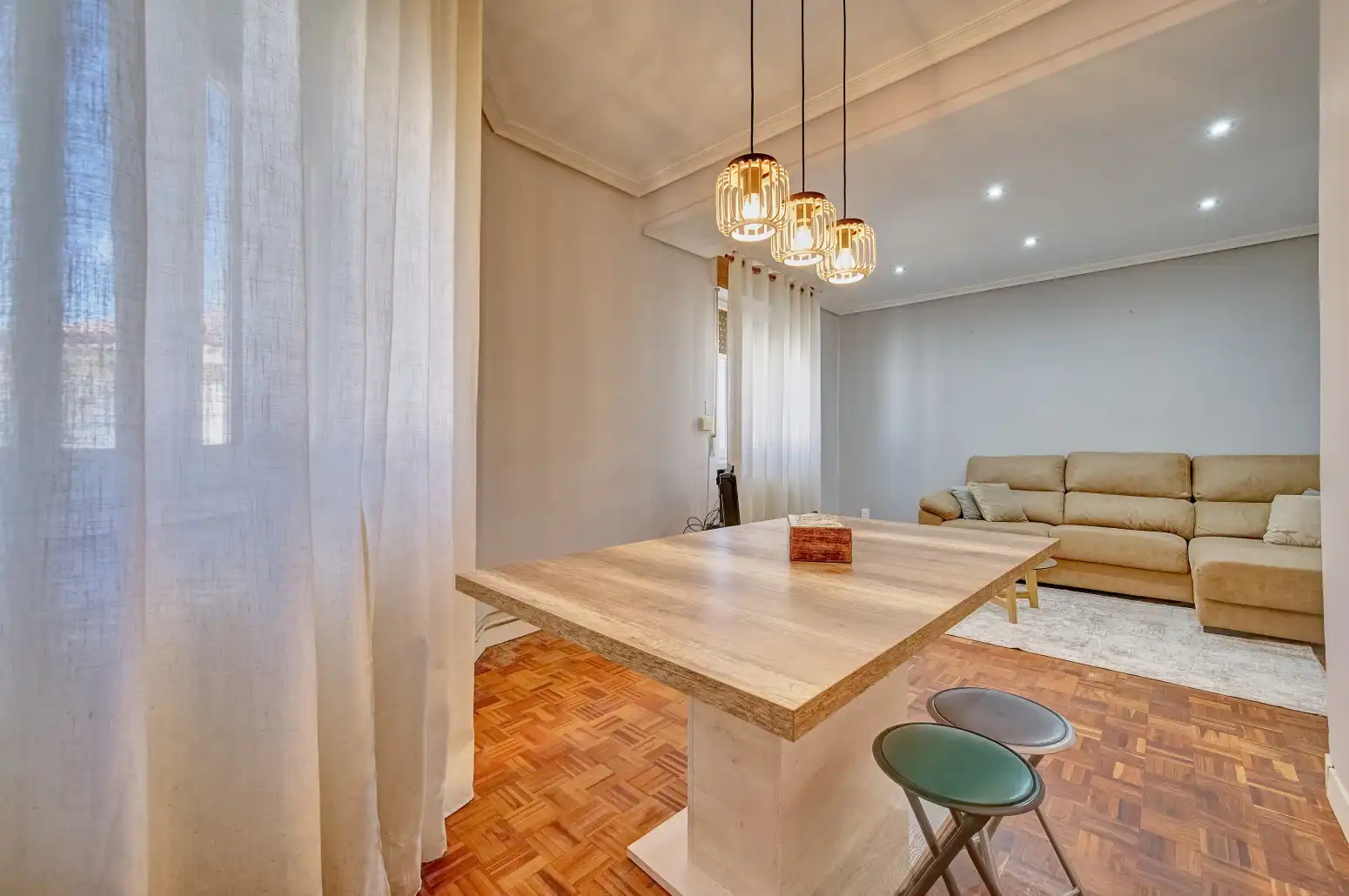 Dining room of Flat for sale in Burlada / Burlata  with Heating and Parquet flooring