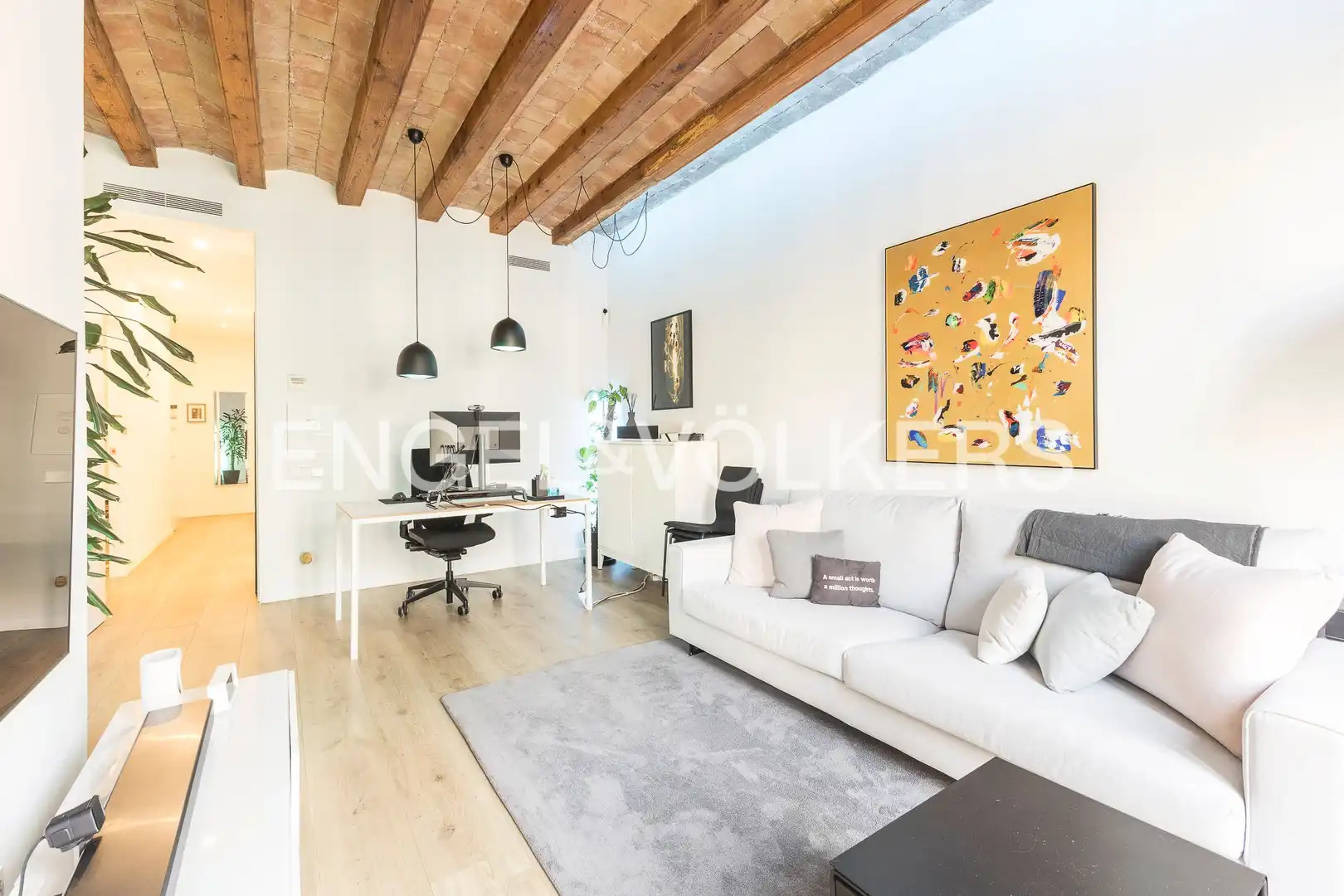Living room of Flat for sale in Barcelona  with Air Conditioner, Heating and Balcony