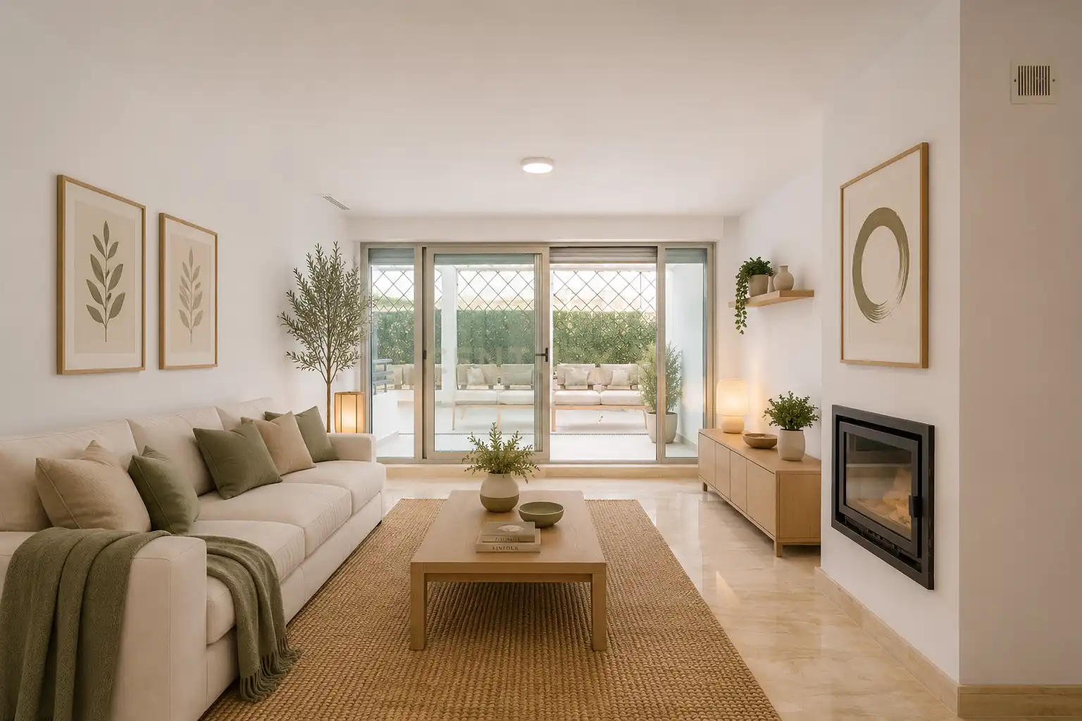Sala d'estar de Planta baixa en venda en Mijas amb Aire condicionat, Microones i Domòtica