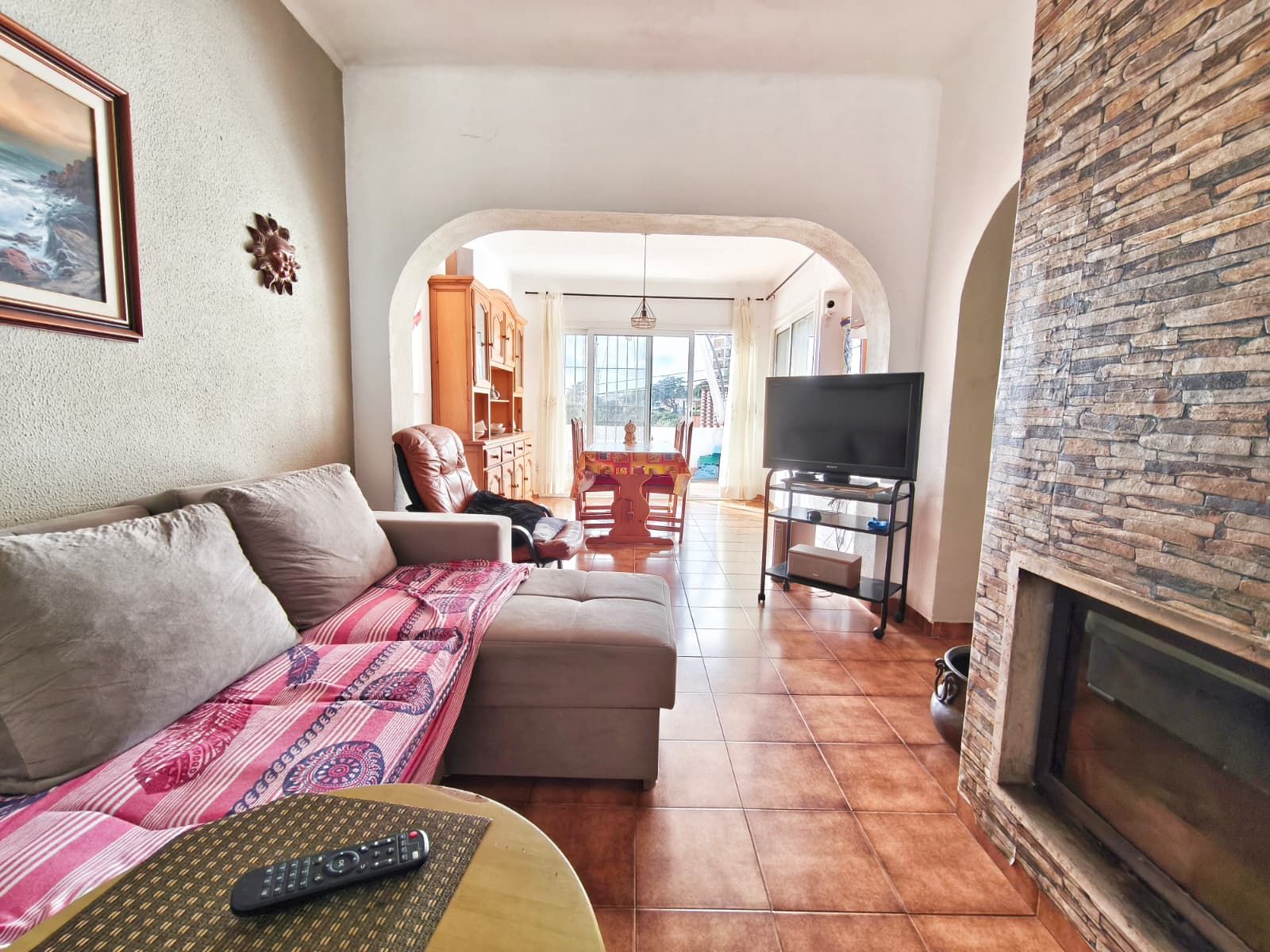 Sala d'estar de Casa o xalet en venda en Tossa de Mar amb Calefacció, Jardí privat i Terrassa