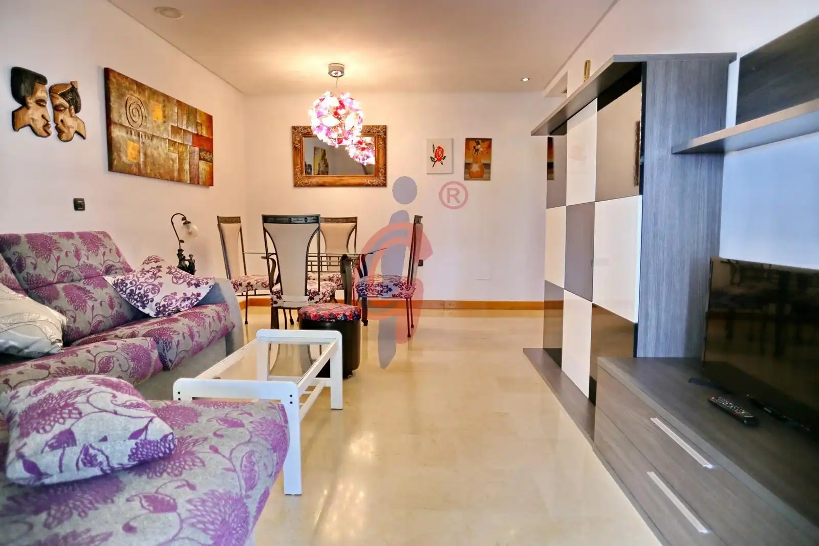 Wohnzimmer von Wohnungen zur Miete in Guardamar del Segura mit Terrasse, Möbliert und Gemeinschaftspool