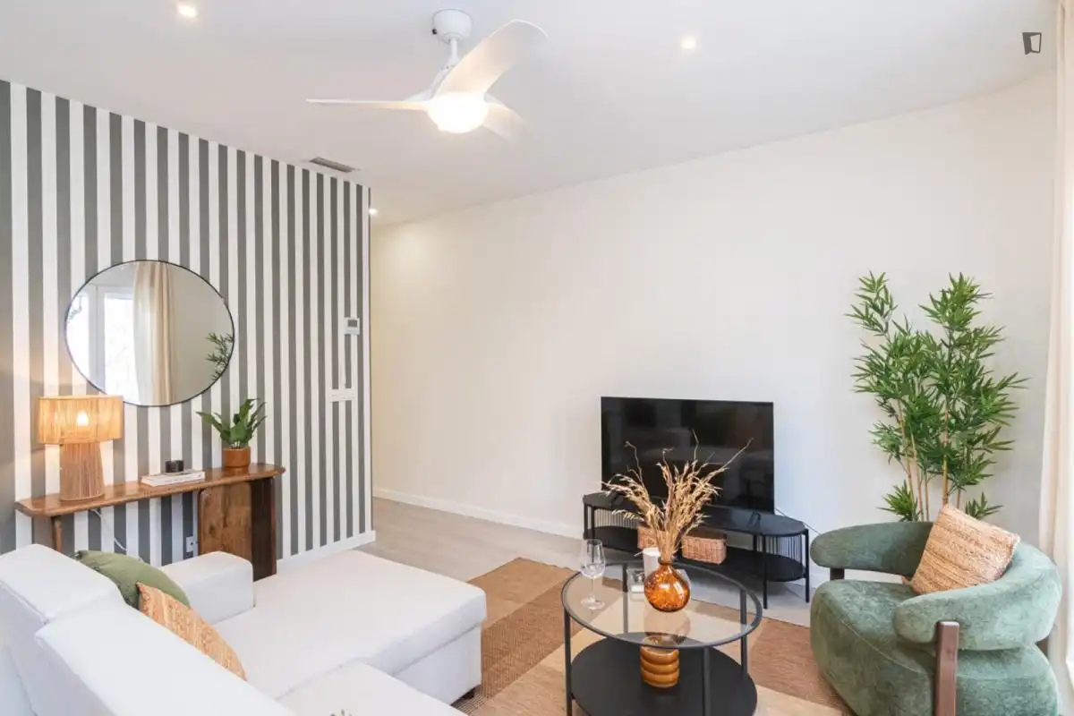 Wohnzimmer von Wohnungen zur Miete in Madrid mit Klimaanlage, Heizung und Möbliert