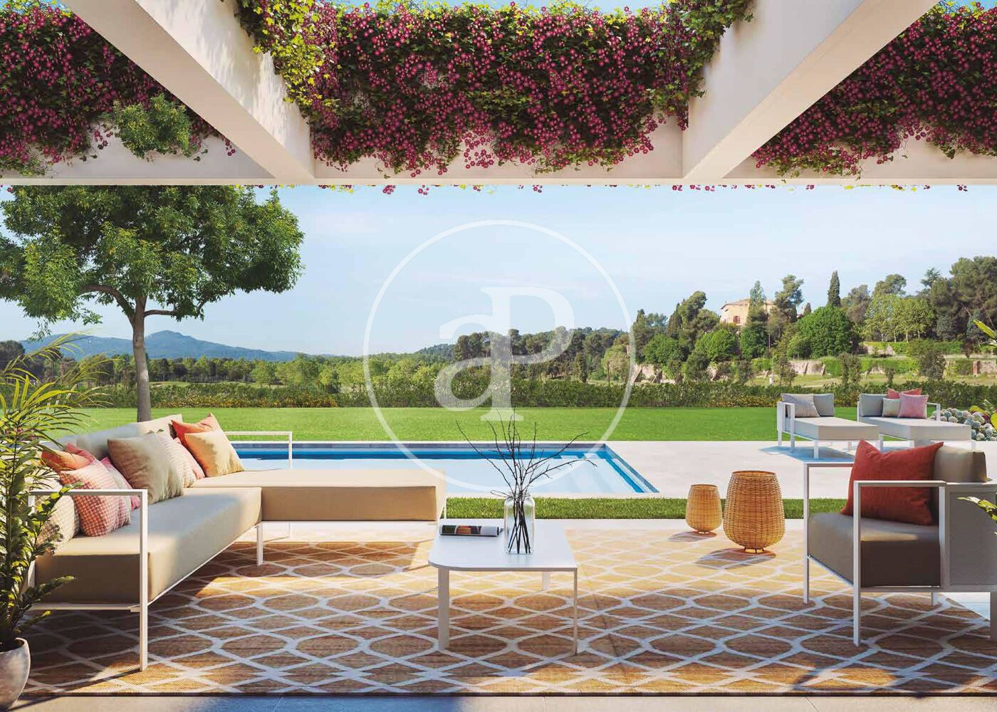 Terrassa de Casa o xalet en venda en La Roca del Vallès amb Aire condicionat, Calefacció i Jardí privat