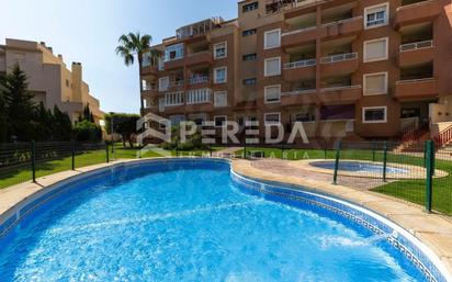 Exterior view of Apartment for sale in Roquetas de Mar  with Air Conditioner, Private garden and Terrace