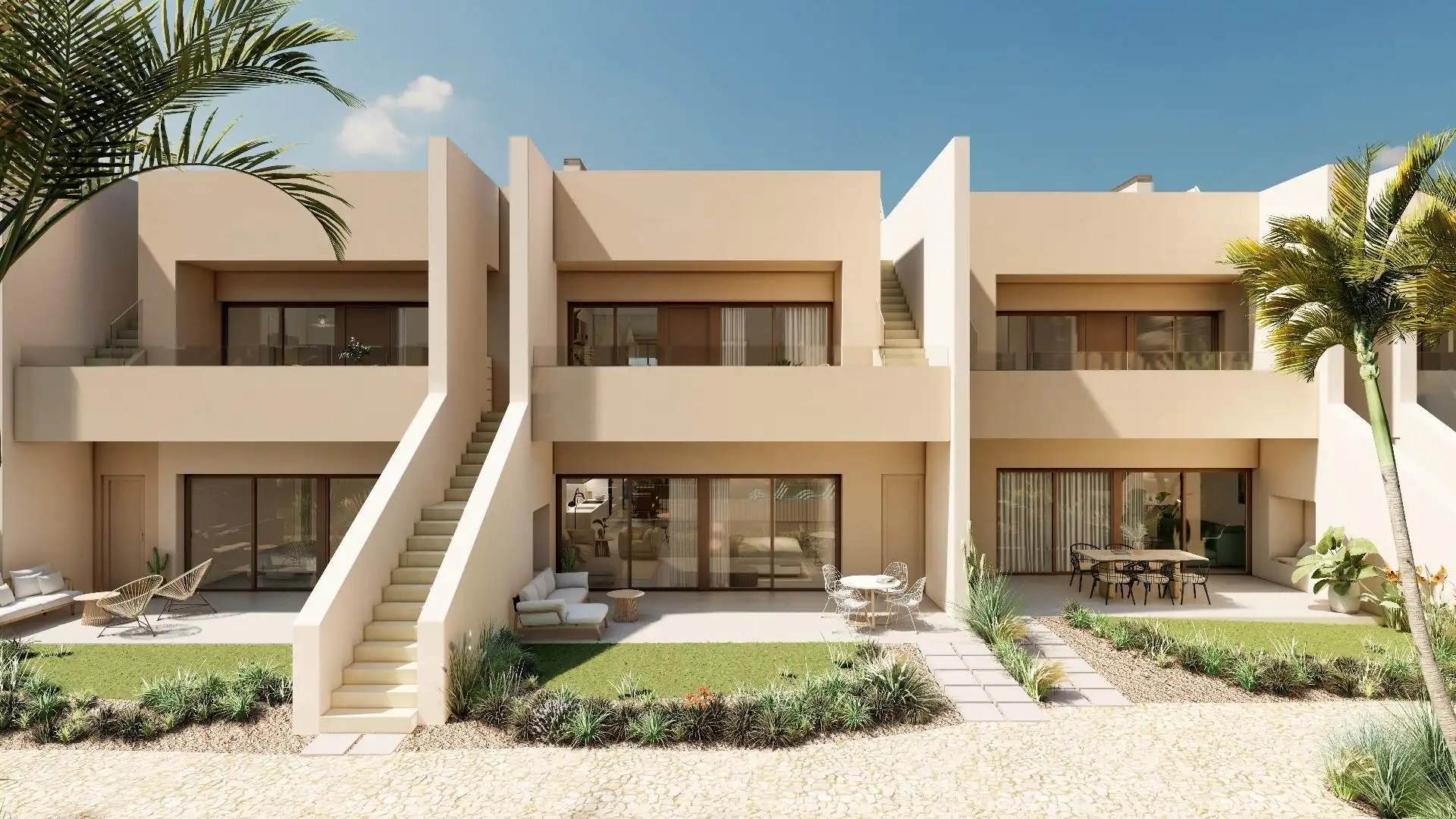 Vista exterior de Casa o xalet en venda en Los Alcázares amb Aire condicionat, Jardí privat i Terrassa