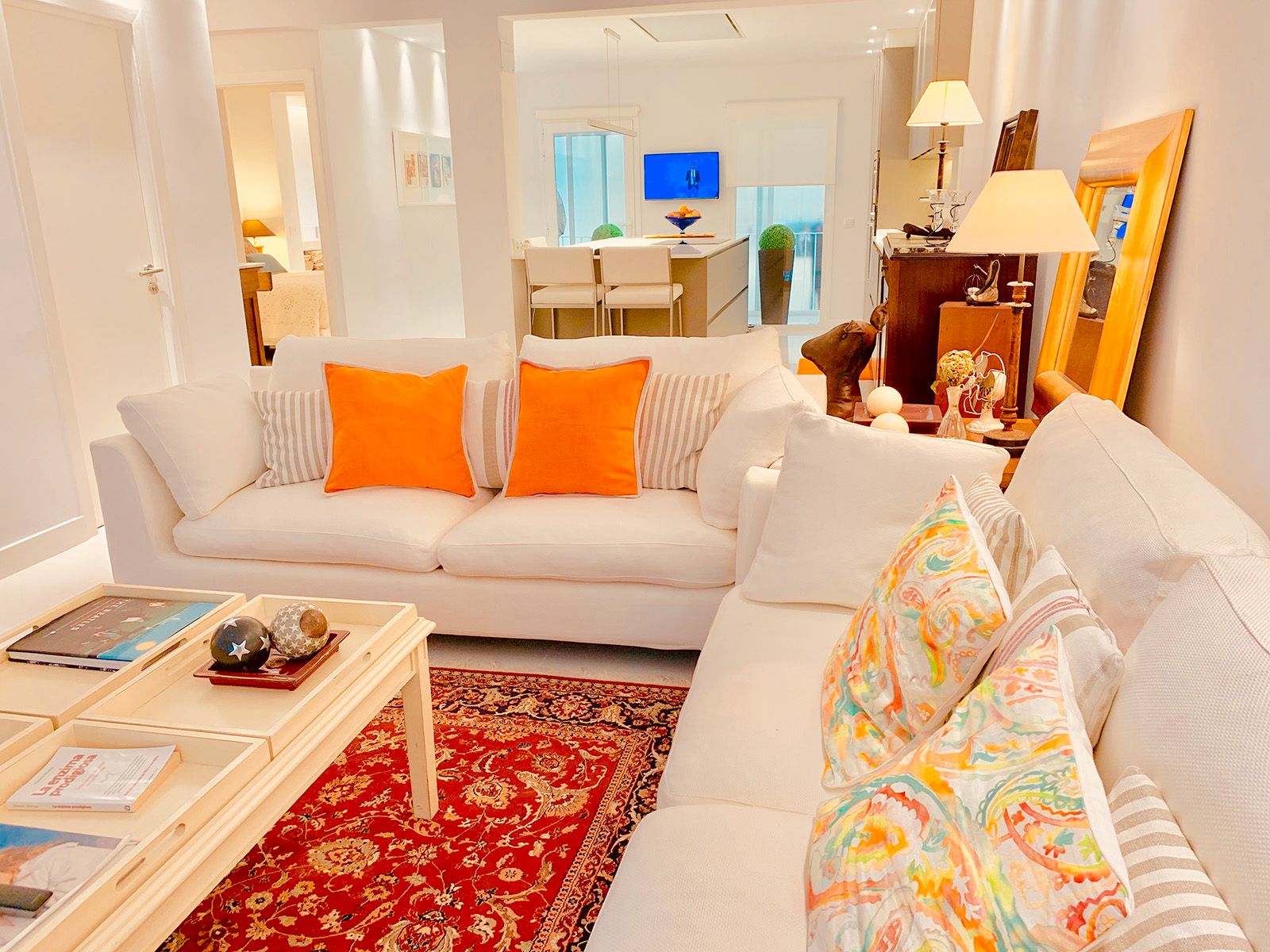 Sala d'estar de Apartament de lloguer en  Palma de Mallorca amb Aire condicionat i Moblat