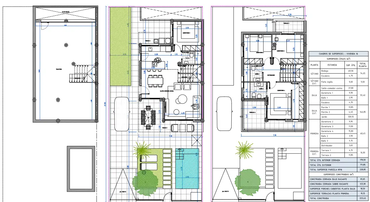 Einfamilien-Reihenhaus zum Verkauf in Águilas mit Privatgarten, Terrasse und Schwimmbad