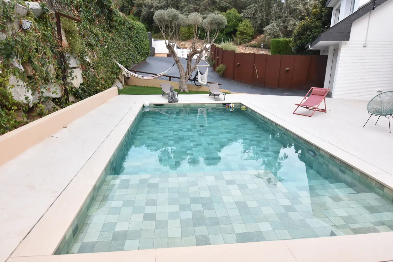 Piscina de Casa adosada en venda en Sant Vicenç de Montalt amb Calefacció, Jardí privat i Parquet