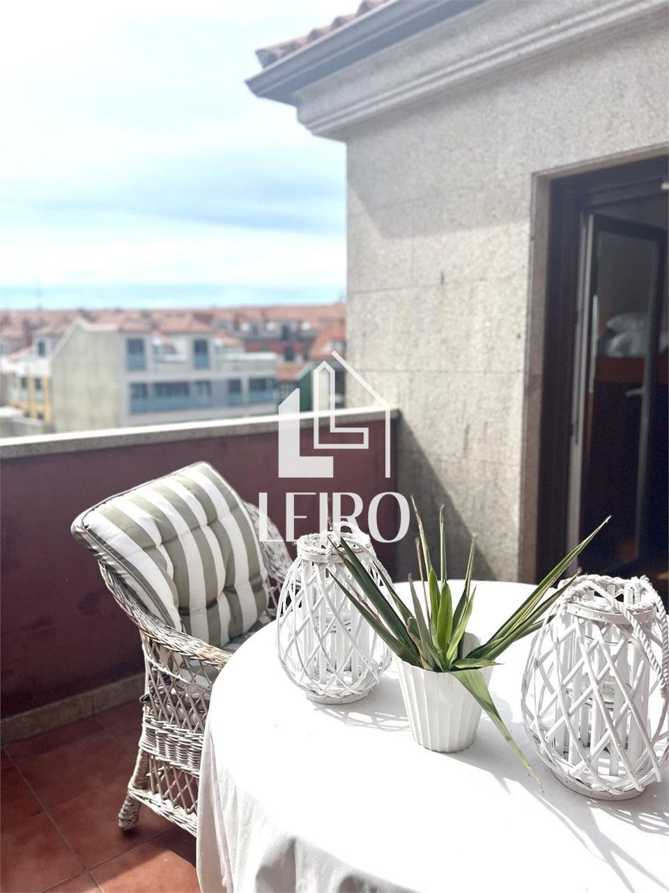 Balcony of Duplex for sale in Cambados  with Heating, Terrace and Furnished