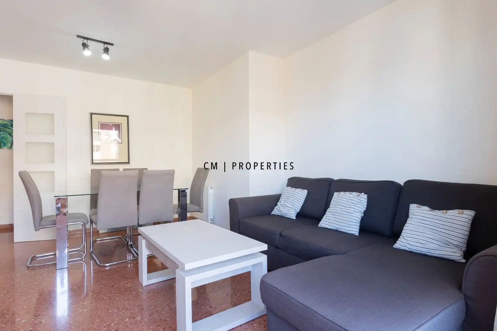 Wohnzimmer von Wohnung zur Miete in Valencia mit Klimaanlage, Heizung und Terrasse