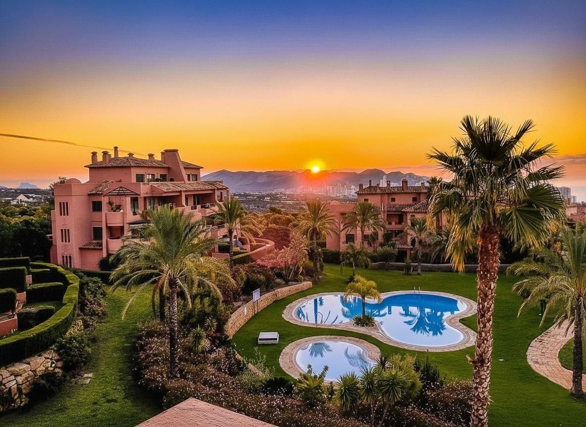 Vista exterior de Àtic en venda en Finestrat amb Aire condicionat, Jardí privat i Terrassa