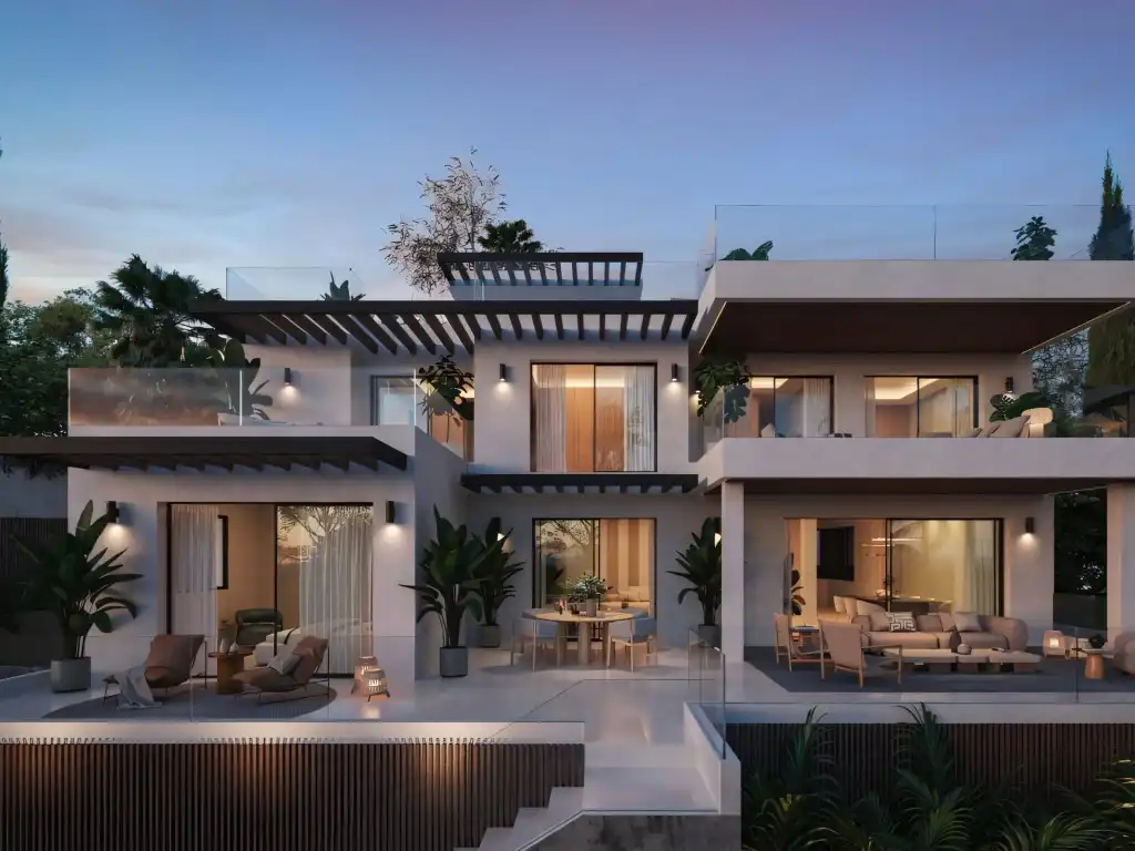 Vista exterior de Casa o xalet en venda en Benalmádena amb Aire condicionat, Calefacció i Jardí privat