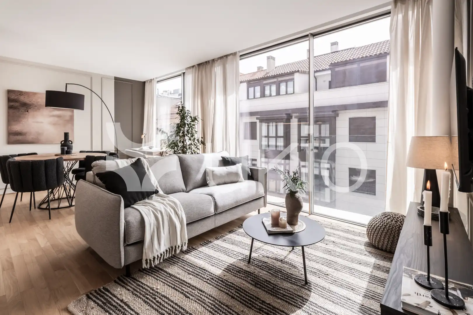 Wohnzimmer von Wohnungen zur Miete in Madrid mit Klimaanlage, Heizung und Möbliert