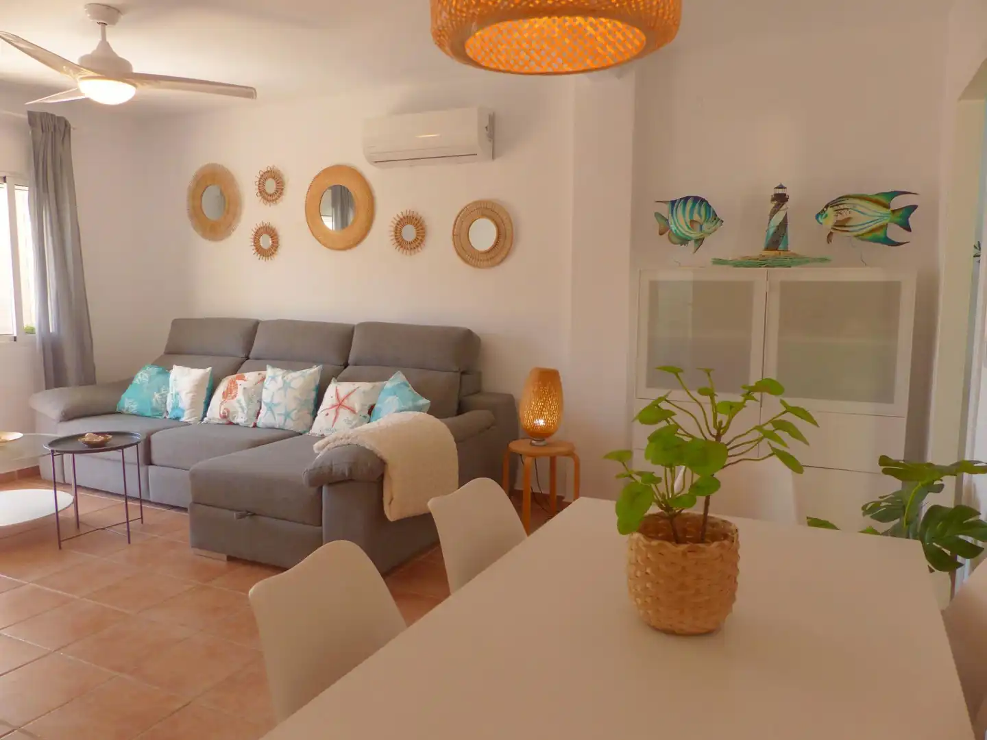 Living room of Flat for sale in Chipiona  with Air Conditioner, Terrace and Furnished