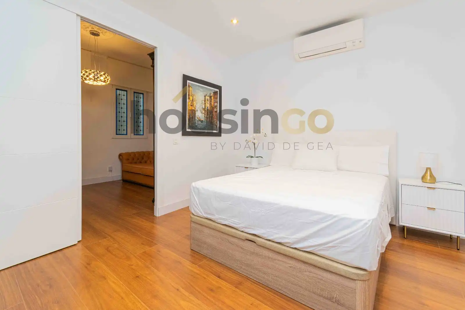 Bedroom of Flat for rent in Madrid  with Air Conditioner, Heating and Furnished