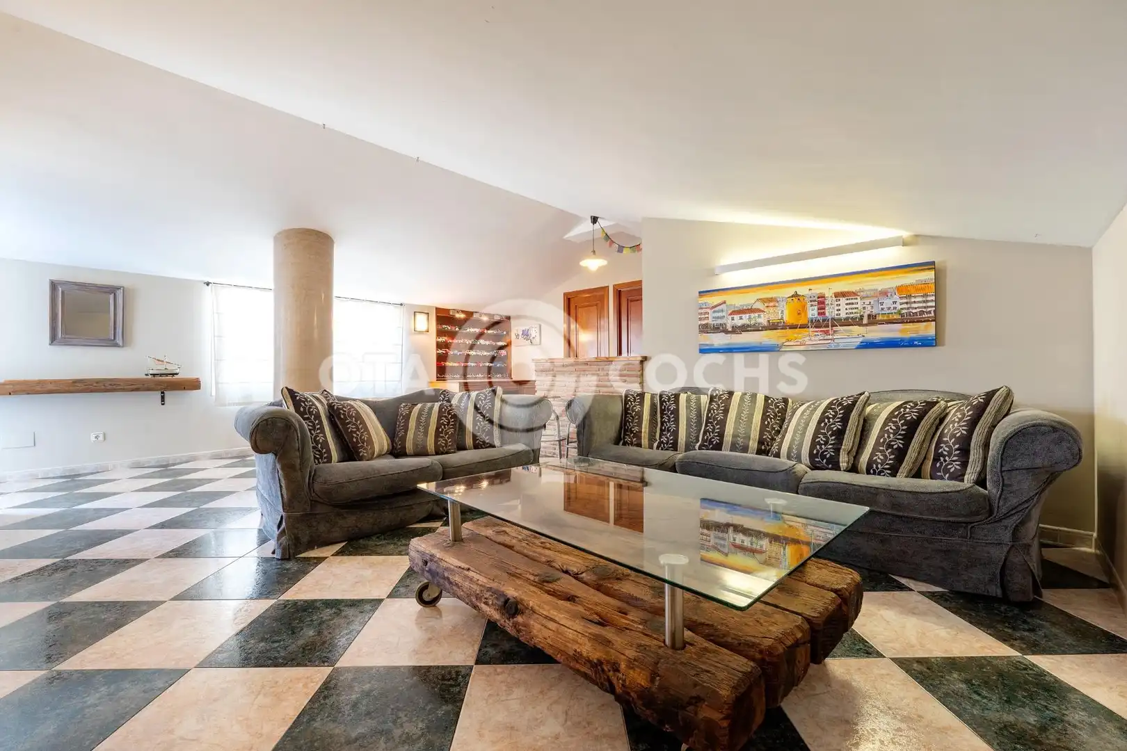 Wohnzimmer von Dachboden zum Verkauf in Cambrils mit Klimaanlage, Heizung und Terrasse