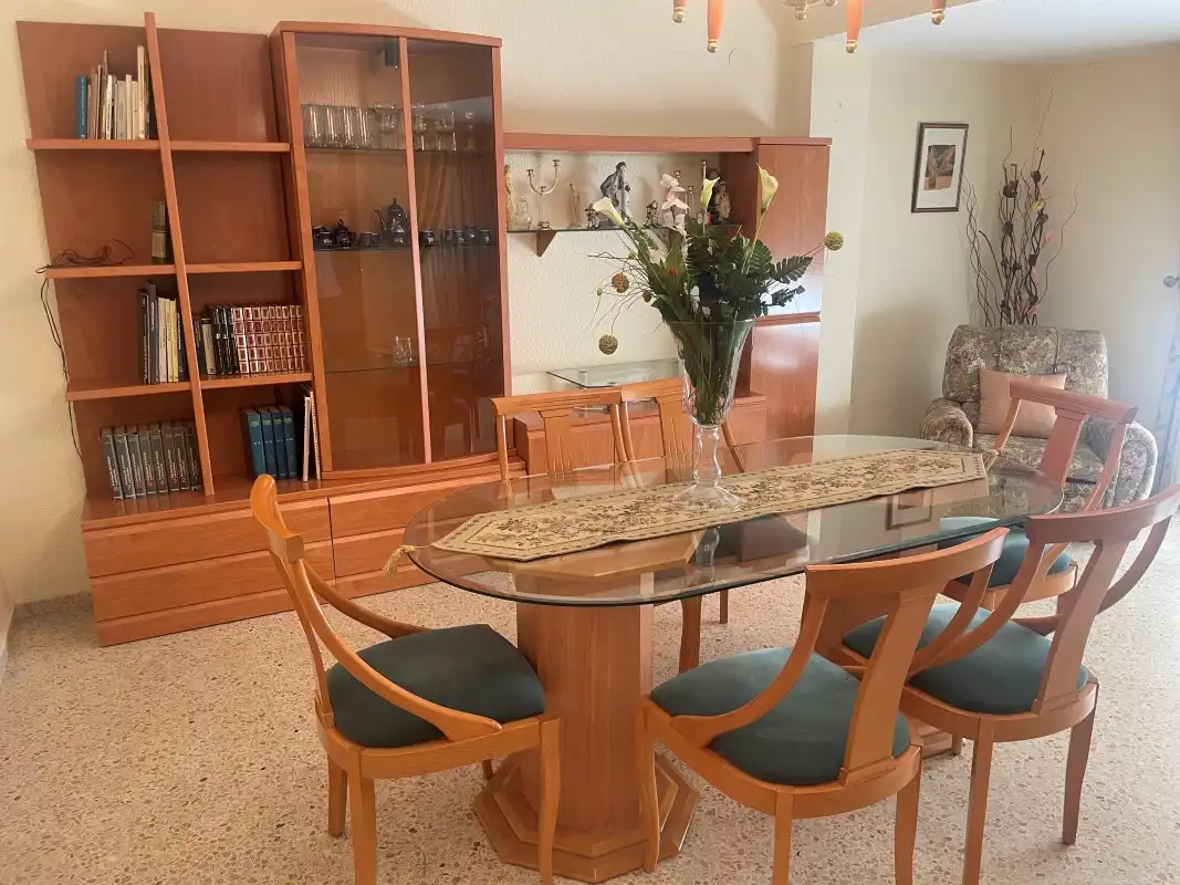 Dining room of Flat for rent in Gandia  with Air Conditioner, Terrace and Furnished