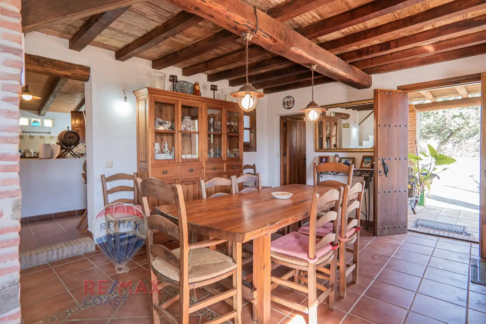 Comedor de Finca rústica en venta en Jubrique con Jardín privado, Terraza y Piscina
