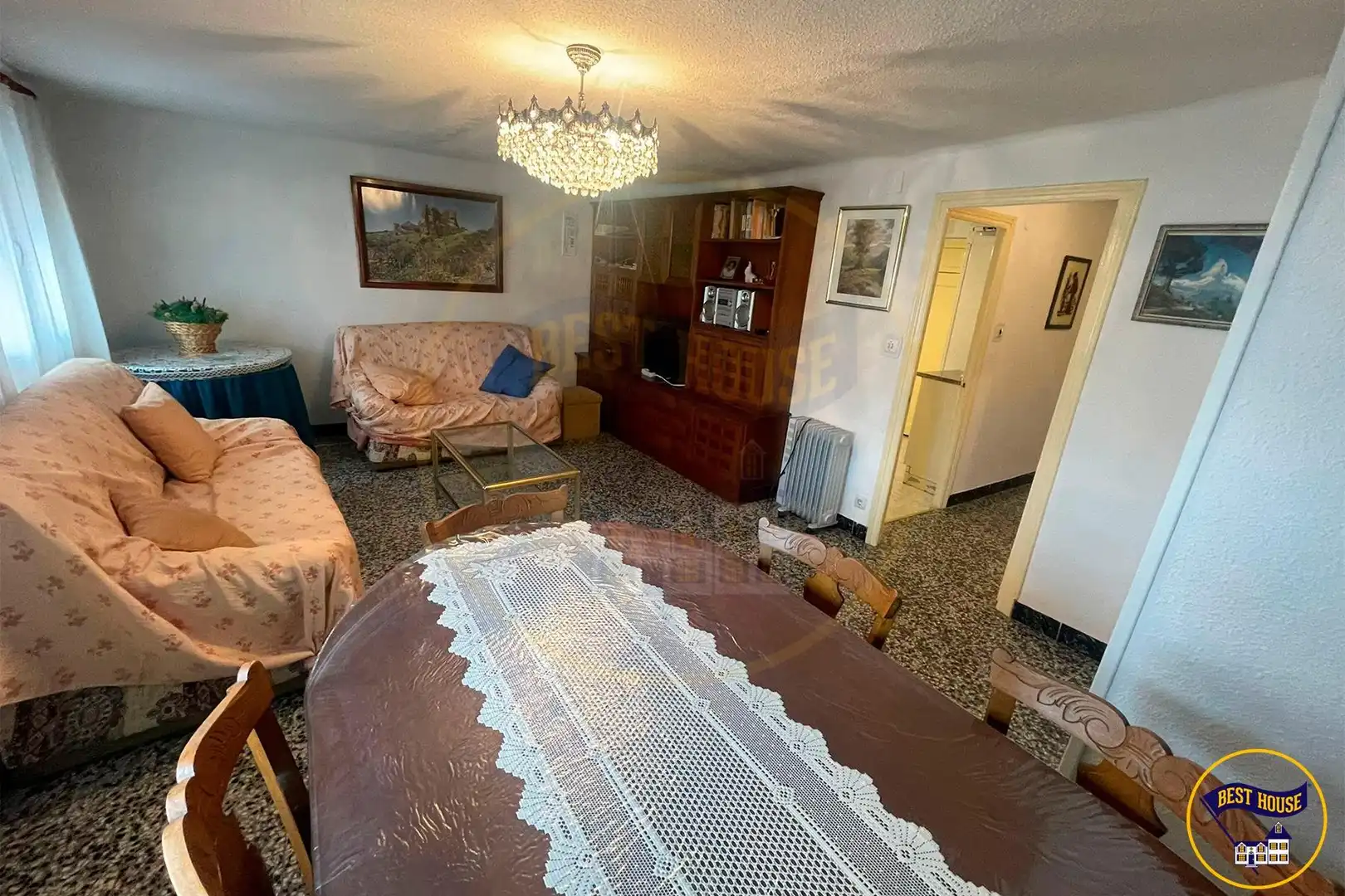 Sala de estar de Finca rústica en venta en Boniches con Calefacción, Terraza y Trastero