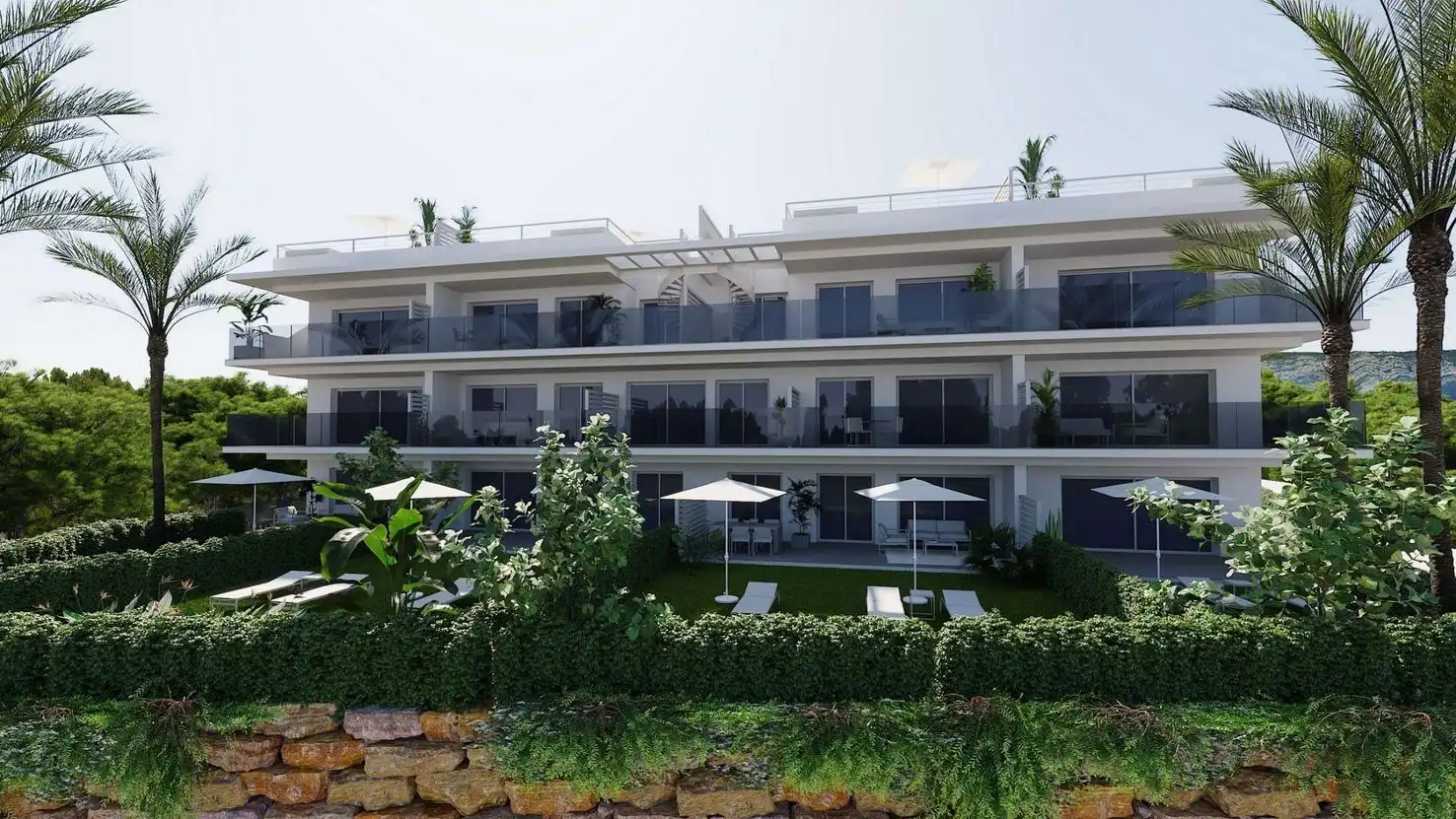 Exterior view of Apartments for sale in Finestrat  with Community pool