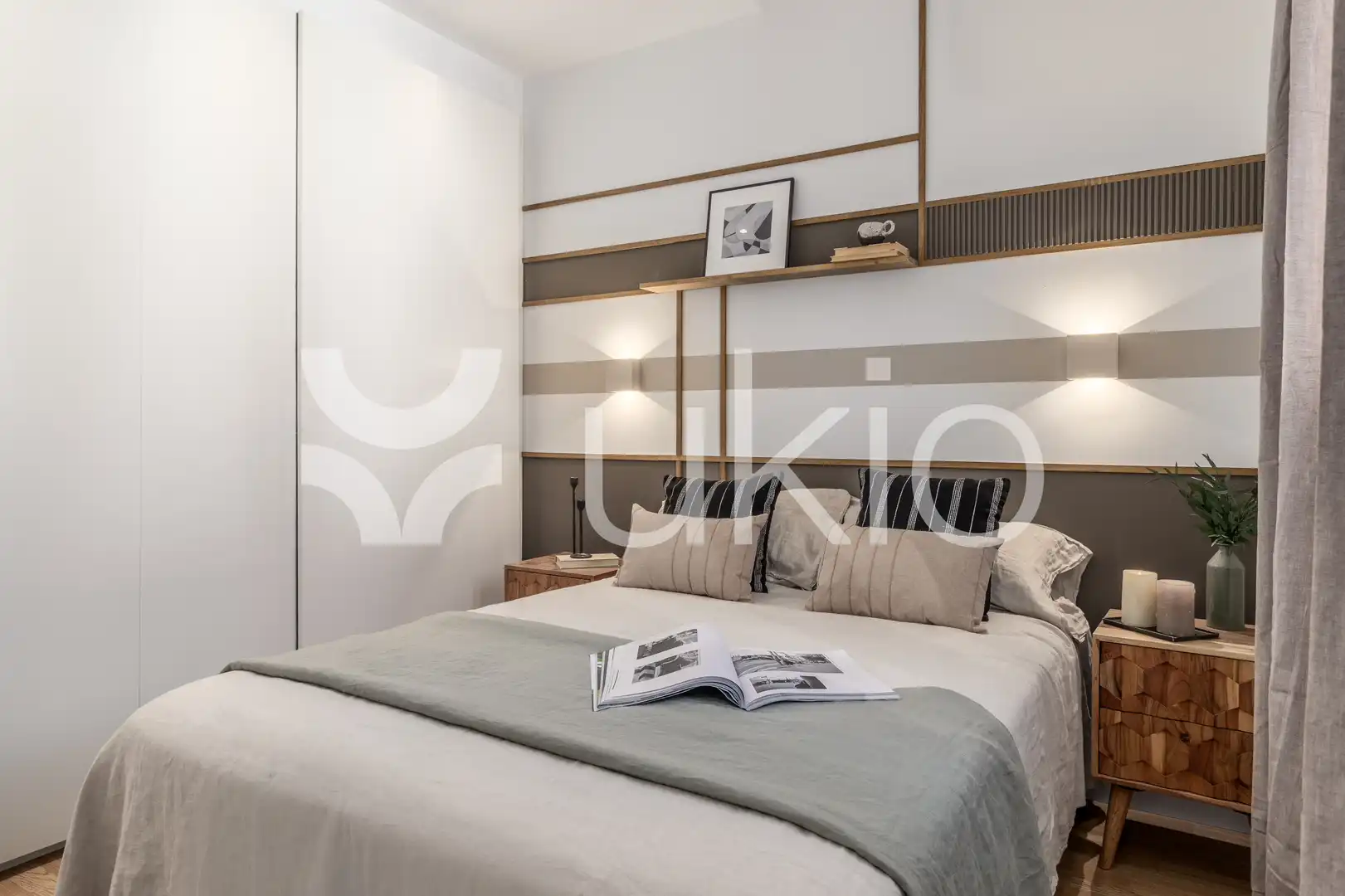 Schlafzimmer von Wohnungen zur Miete in Madrid mit Klimaanlage, Heizung und Terrasse