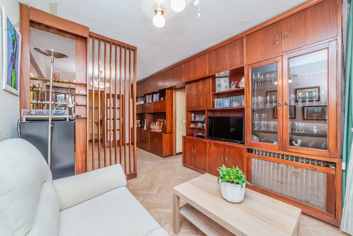 Living room of Flat for sale in Alcorcón  with Heating, Terrace and Furnished