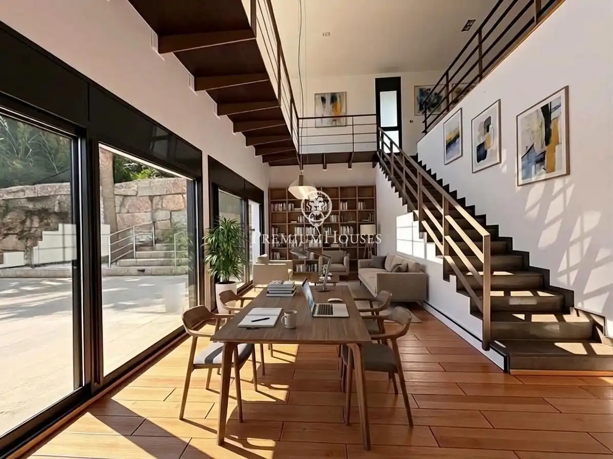 Living room of Houses for sale in Sant Andreu de Llavaneres  with Heating, Private garden and Parquet flooring