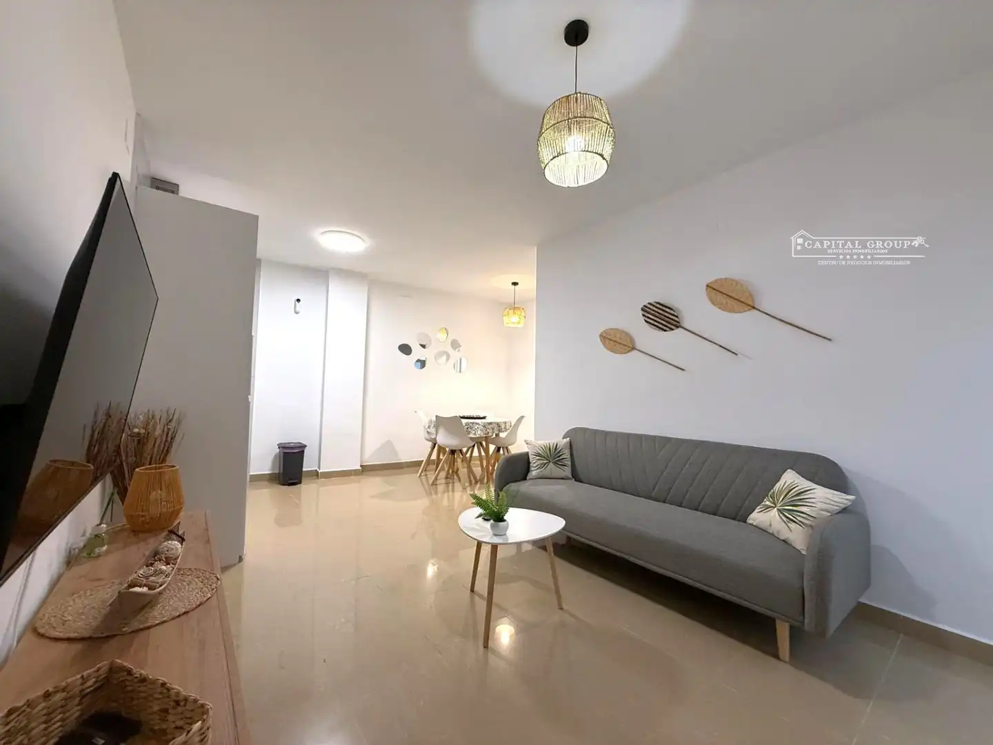 Wohnzimmer von Wohnungen zur Miete in Punta Umbría mit Möbliert, Waschmaschine und Mikrowelle