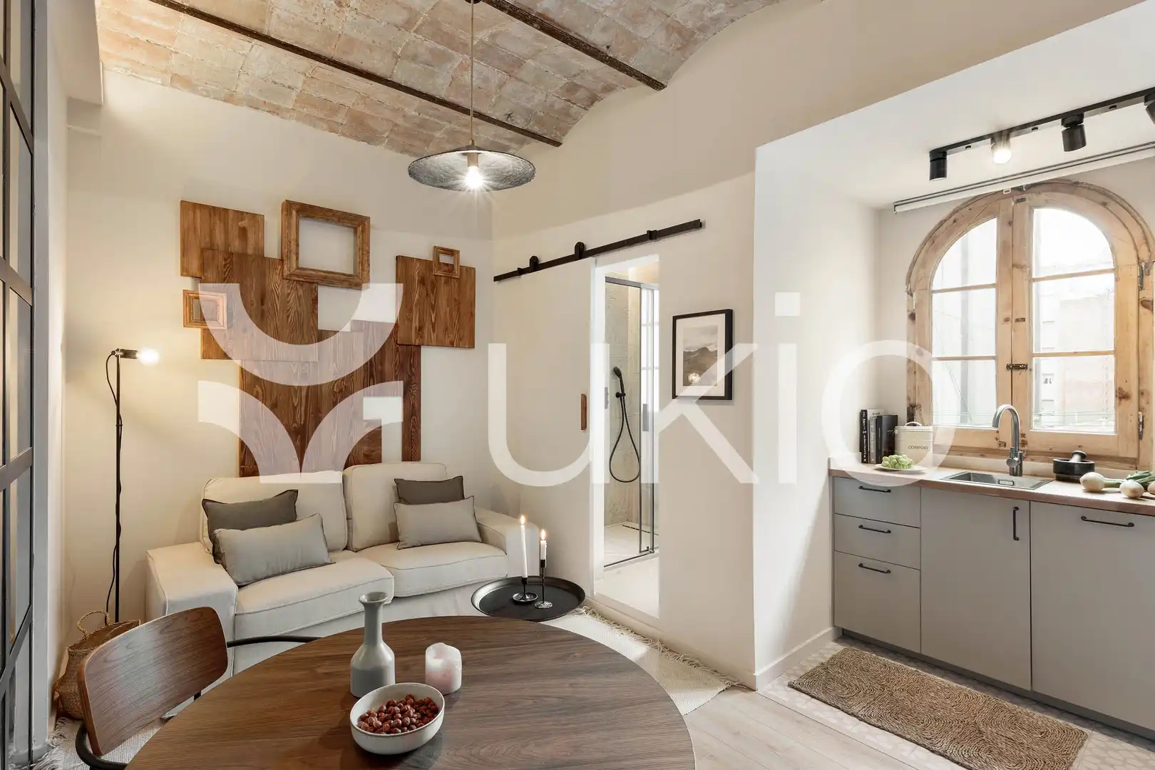 Sala d'estar de Apartament de lloguer en Barcelona amb Aire condicionat, Calefacció i Moblat