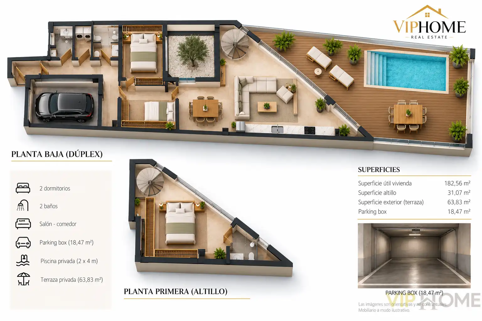 Apartment with pool for sale in pau casals