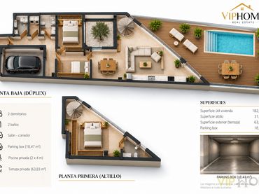 Apartamento con piscina en venta en pau casals