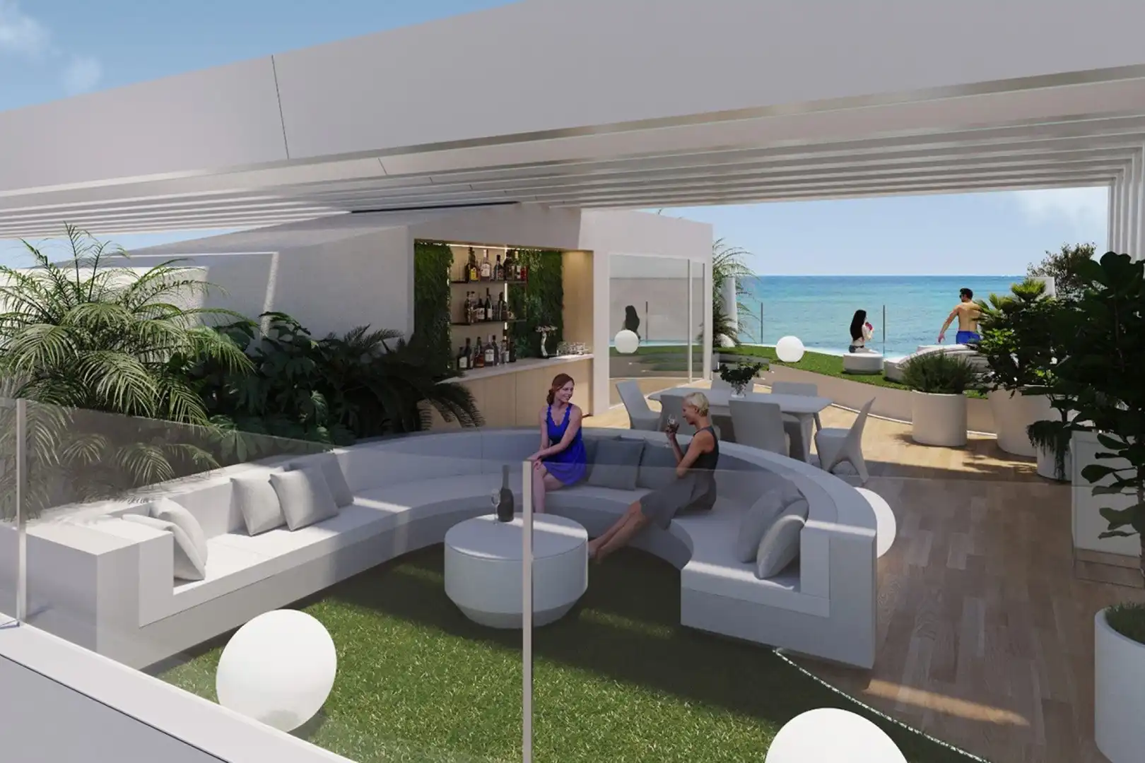 Terrace of Flat for sale in La Manga del Mar Menor  with Air Conditioner, Heating and Private garden